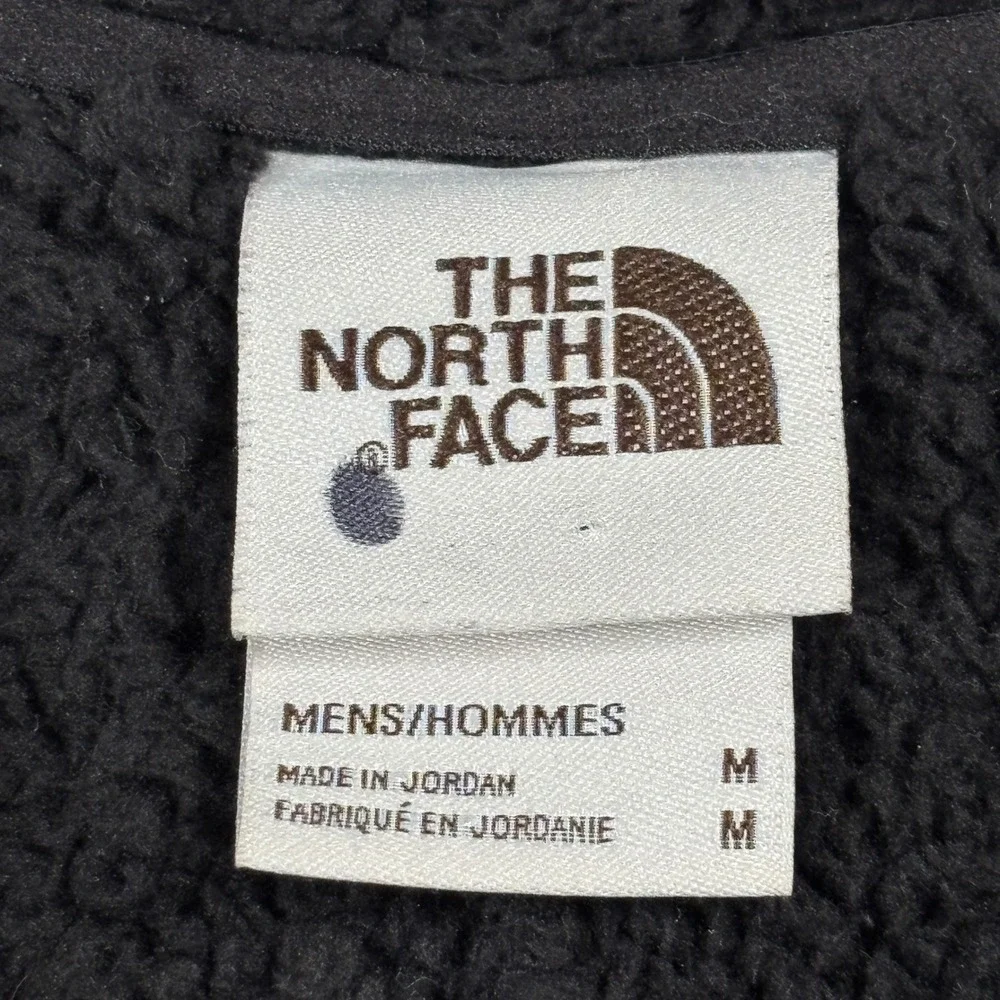 The North Face Fleece Vest Mens M Black Brown Full Zip Sherpa Campshire NF0A3YMK